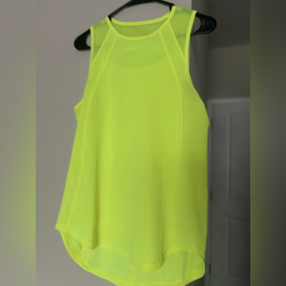 Lululemon neon yellow tank top